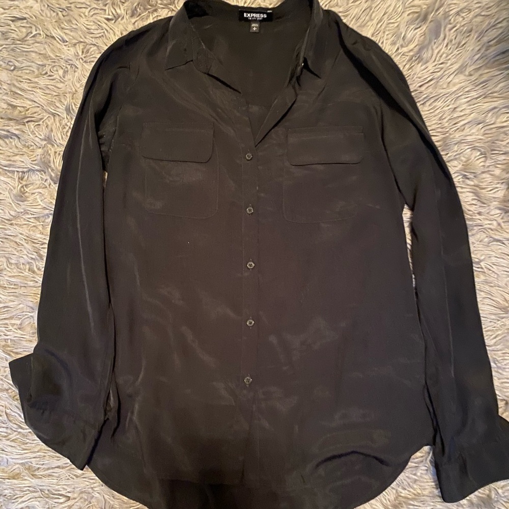 Black Button down blouse